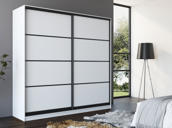 Шкаф купе 2-х дверный Амстердам 180 (белый/глухой)