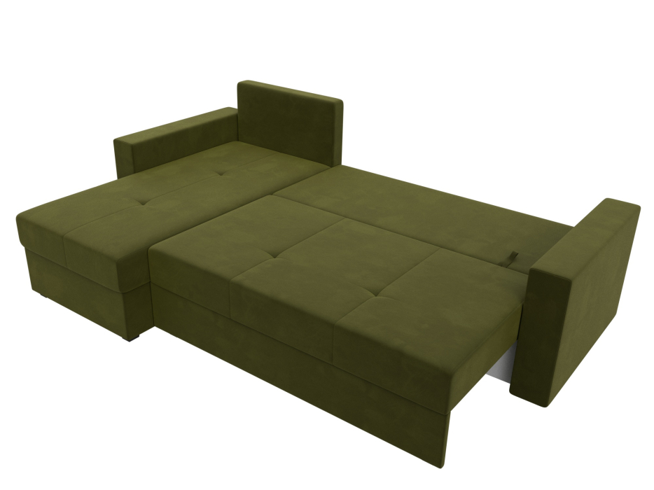 Диваны угловые в гостиную, Диван угловой Верона Лайт левый угол, микровельвет