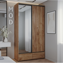 Шкаф-купе 2-дв  MOD 1200 зеркало/лдсп  (в2390*ш1232*г620)