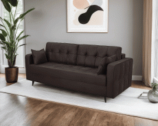 Диваны с ящиком для белья, Диван прямой тик-так Снеп (Бархат)