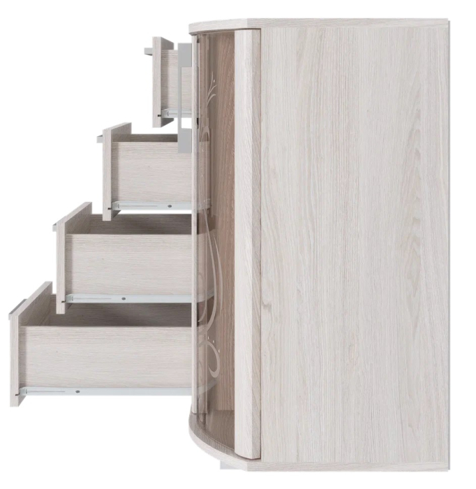 Комоды, Комод Флорида ясень/белый																														