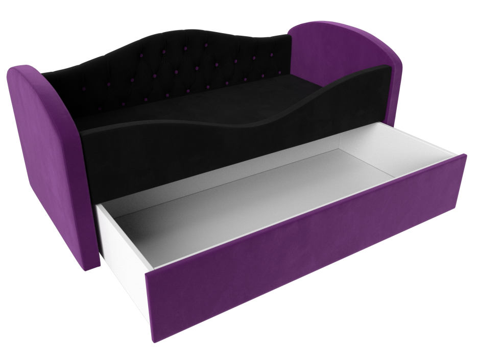 Кровати одноярусные, Детская кровать Сказка Люкс, микровельвет