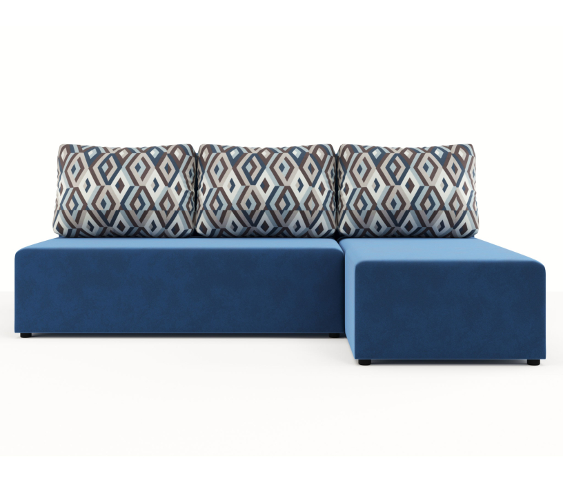 Диваны угловые в гостиную, Угловой диван-кровать Рим, велюр