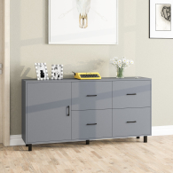 Комоды, Комод широкий с дверкой и ящиками РВК 125-1704