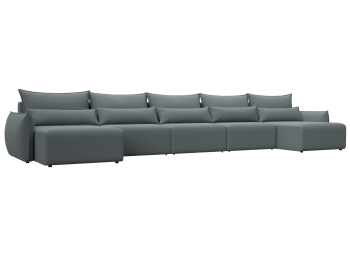 Диван п-образный Лига-051 НПБ МегаЛонг, рогожка Амур