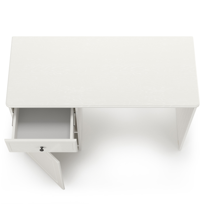Письменные столы, Стол письменный Роуз 12.148 белый(тиснение Поры дерева)/ясень ваниль