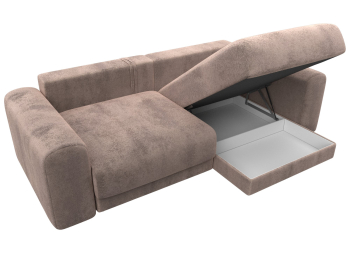 Диван угловой Лига-056 НПБ угол универсальный, велюр TOWER