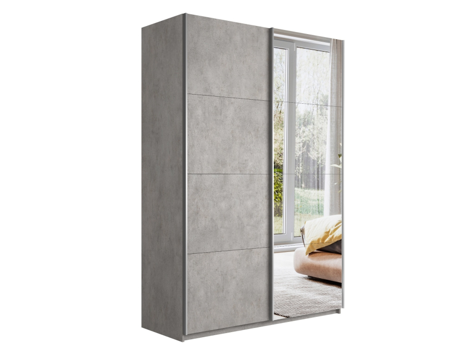 Шкафы-купе 2-х дверные, Шкаф Прайм дуо ДСП+зеркало 2300 х 1600 х 570