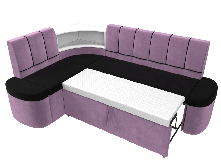 Диваны угловые кухонные, Кухонный угловой диван Тефида левый угол, микровельвет