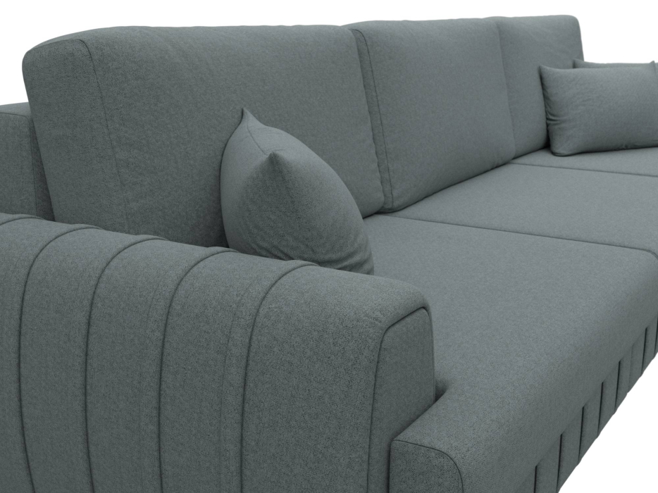 Диваны угловые в гостиную, Диван угловой Лига-057 НПБ Лонг угол правый, рогожка Амур