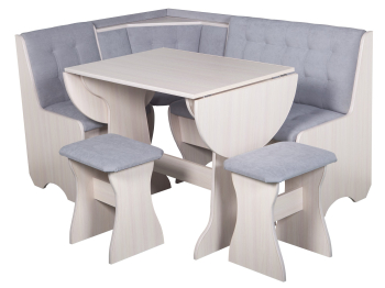 Кухонный уголок Стиль 1Л (со столом СТ-2У) Дуб млечный / велюр