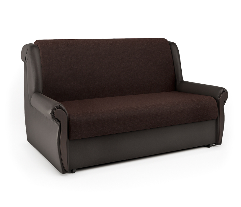 Диваны с ящиком для белья, Диван-кровать Аккорд М 160, рогожка/экокожа