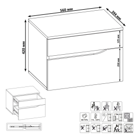 Две прикроватных тумбочки и кровать с основанием 1600 Муссон