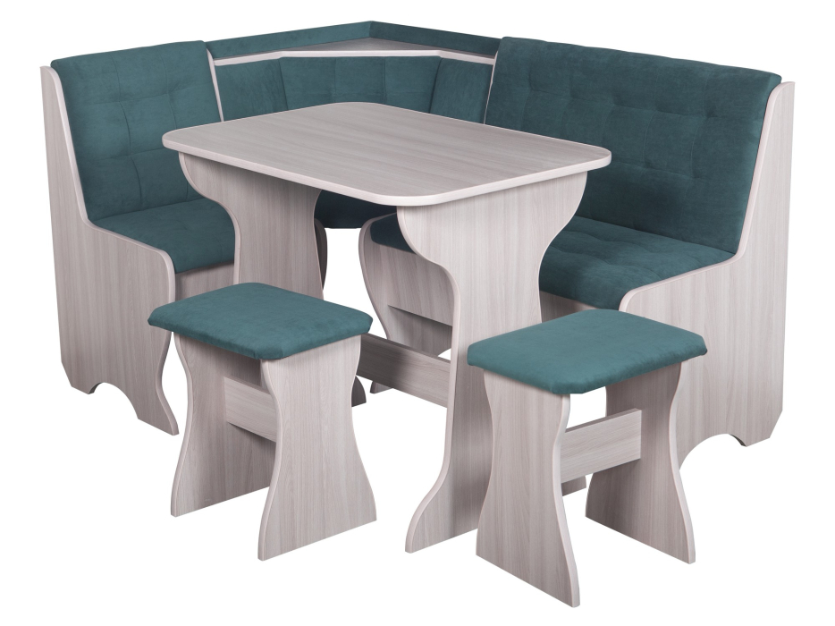 Кухонные уголки, Кухонный уголок Стиль 1Л (со столом СТ4) Ясень шимо светлый / велюр