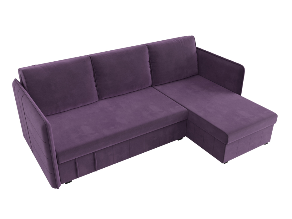 Диваны угловые в гостиную, Диван угловой Слим универсальный угол, микровельвет