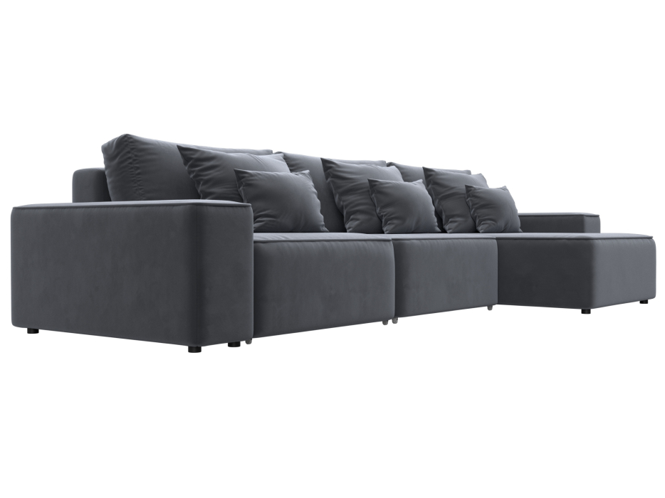 Диваны угловые в гостиную, Диван угловой Лига-074 угол универсальный, велюр SEVEN