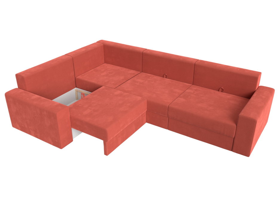 Офисные диваны, Угловой диван Майами Long левый угол, микровельвет