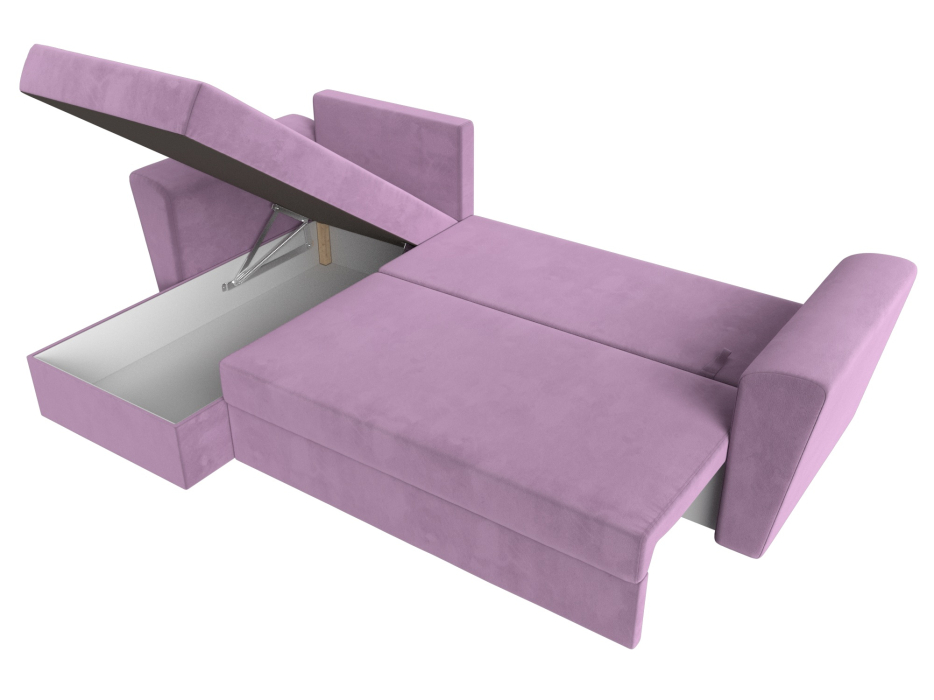 Диваны угловые в гостиную, Угловой диван Амстердам Лайт левый угол, микровельвет