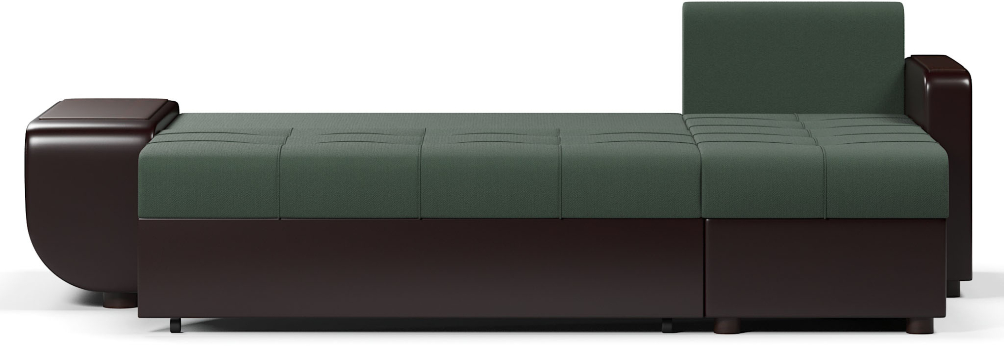 Диваны угловые в гостиную, Диван-кровать угловой Атланта со столиком еврокнижка,велюр+экокожа