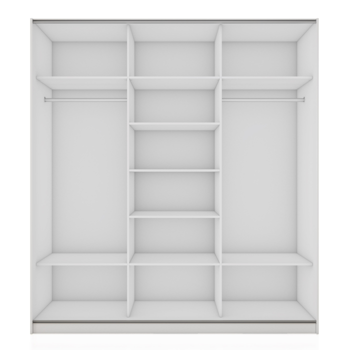 Шкафы-купе 3-х дверные, Шкаф-купе Широкий Прайм 3-х дверный ДСП/Доводчики 240х57х230