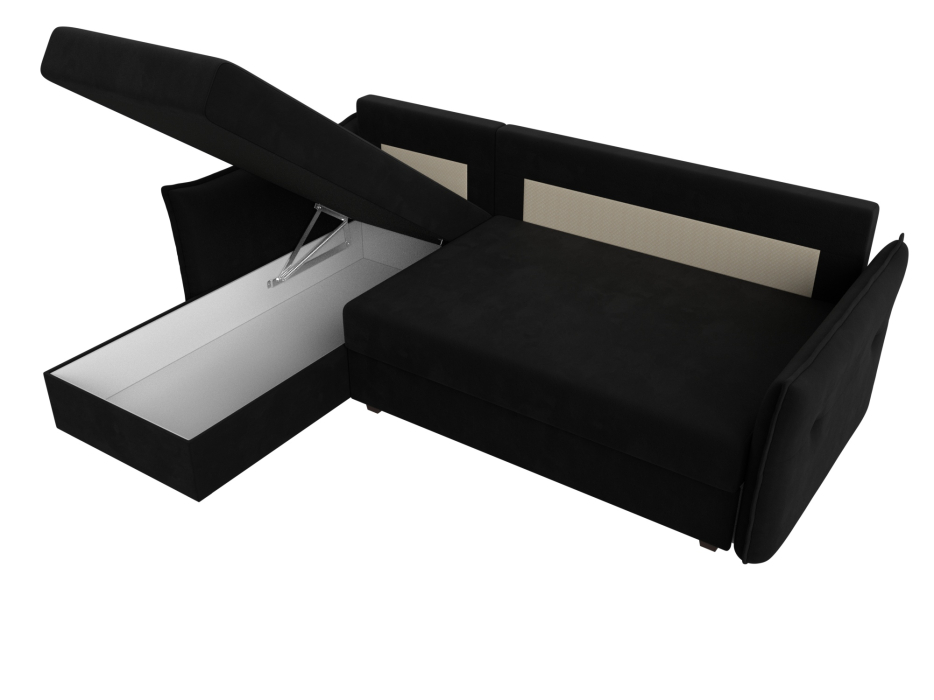 Диваны угловые в гостиную, Угловой диван Лига-004 левый угол, микровельвет