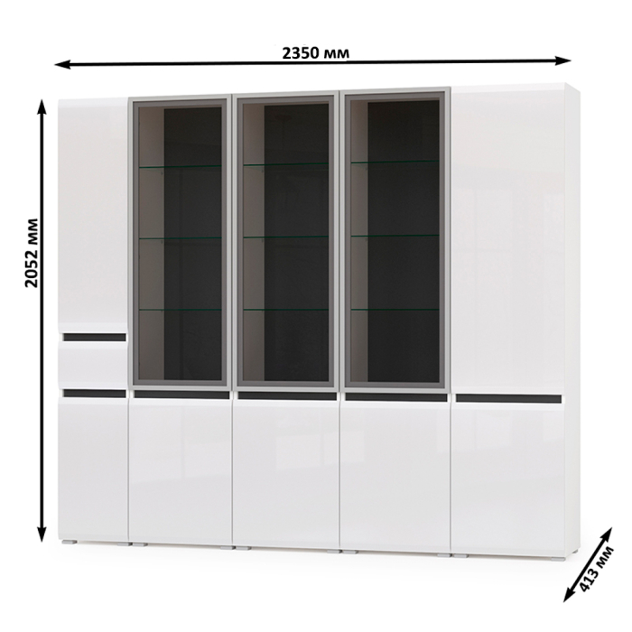 Шкафы распашные, Шкаф Сидней в гостиную № 20