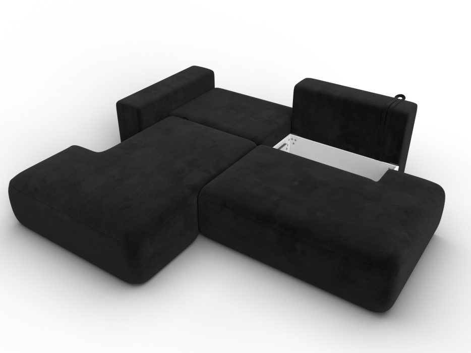 Диваны угловые в гостиную, Диван угловой Лига-036 НПБ Модерн левый угол, велюр