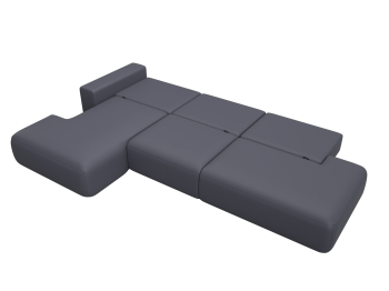 Диван угловой Лига-036 НПБ Модерн Лонг левый угол, экокожа GRIFON