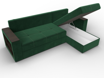 Диван угловой Дубай Лайт угол универсальный, велюр