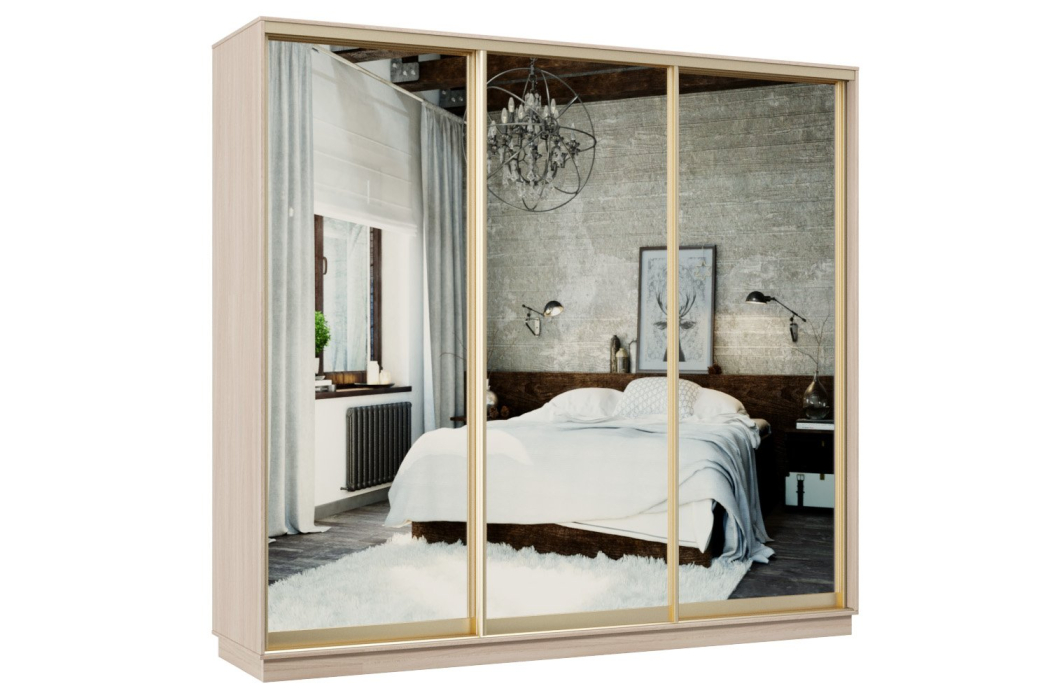 Шкафы-купе, Шкаф-купе Премьер 58 ясень шимо светлый