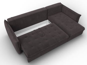 Диван угловой Лига-100 НПБ угол универсальный, велюр SEVEN