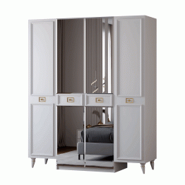 Шкаф в спальню 4х дверный Валенсия (золото)