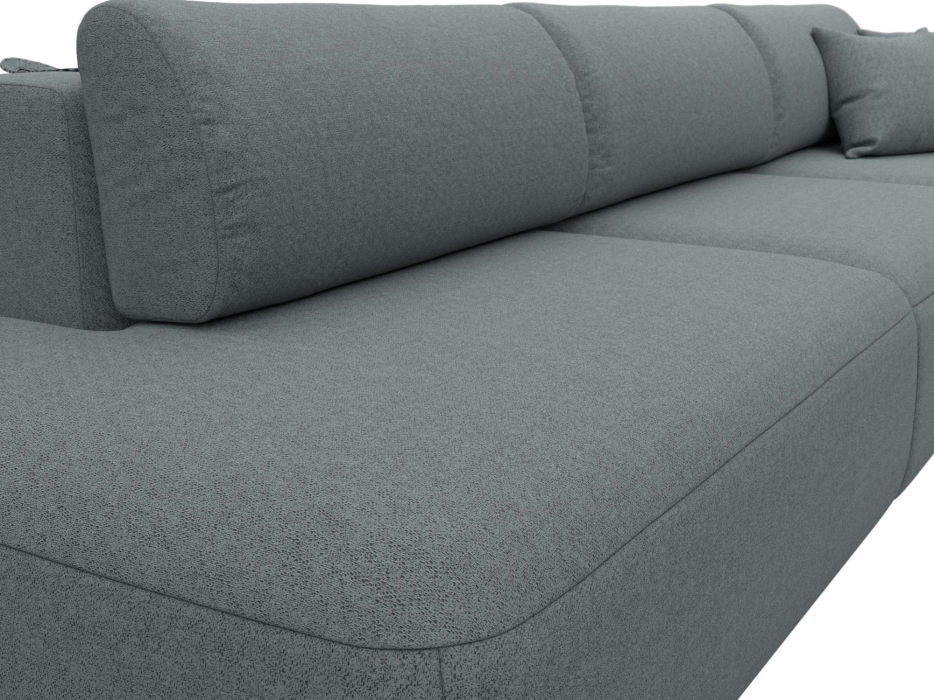 Диваны еврокнижки, Диван прямой Лига-036 НПБ Модерн Лонг подлокотник справа, рогожка Амур