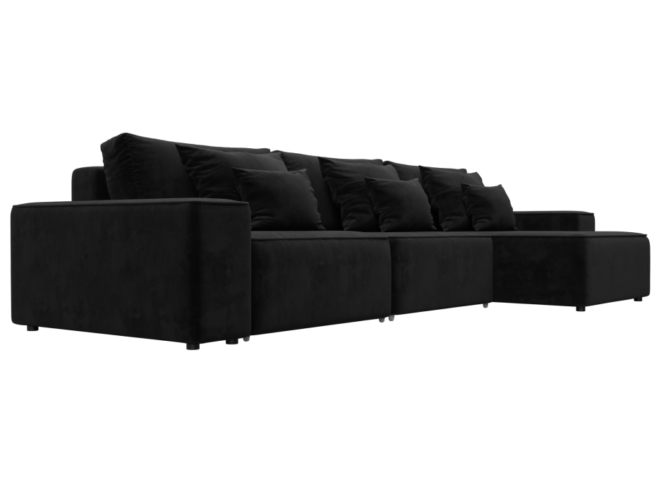 Диваны угловые в гостиную, Диван угловой Лига-074 угол универсальный, велюр SEVEN