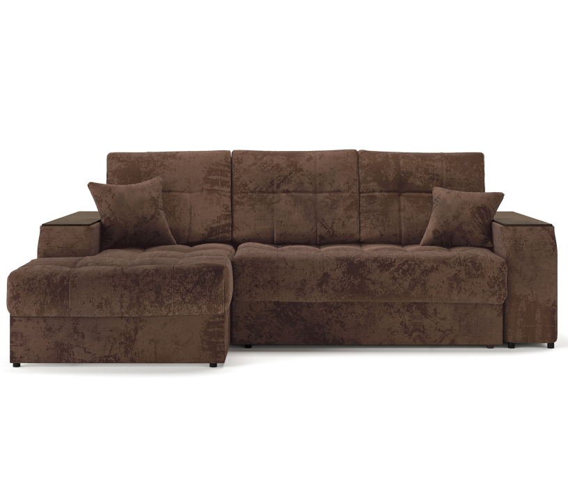 Диваны угловые в гостиную, Угловой диван-кровать Лас-Вегас левый, шенилл