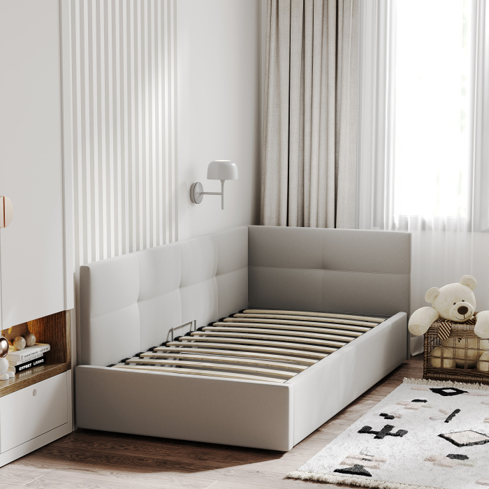 Кровати с мягким изголовьем, Кровать односпальная Меркурий-1 90х200