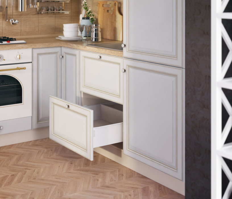 Кухонные гарнитуры, Кухонный гарнитур Регина Белое золото 2х2,1м