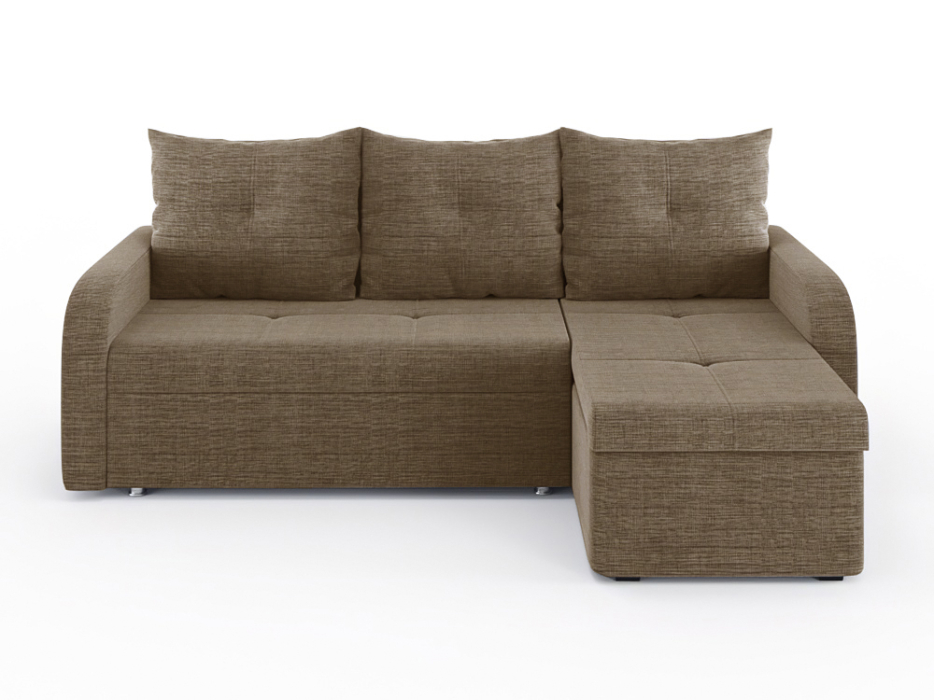 Диваны угловые в гостиную, Диван-кровать угловой Мини Люкс трехсекционная еврокнижка, рогожка Люкс