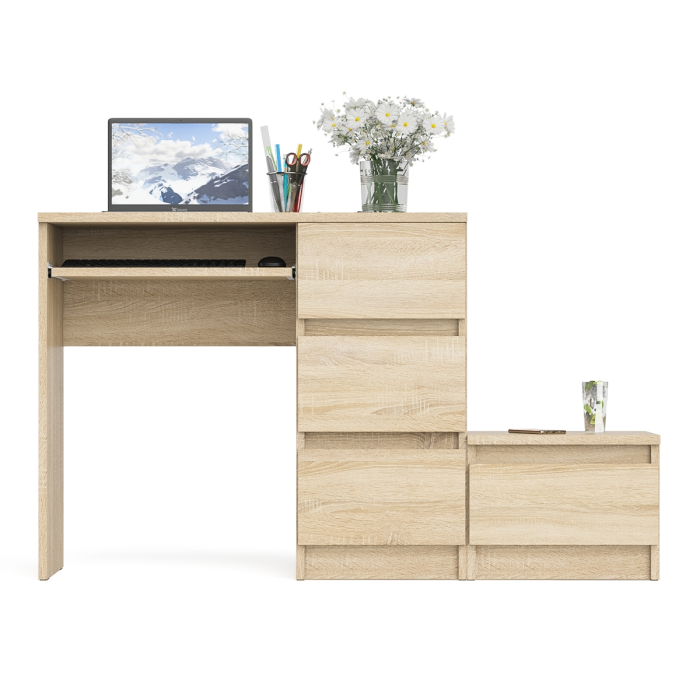 Прямые компьютерные столы, Стол компьютерный Мори МС-6 правое исполнение с тумбочкой 400-1