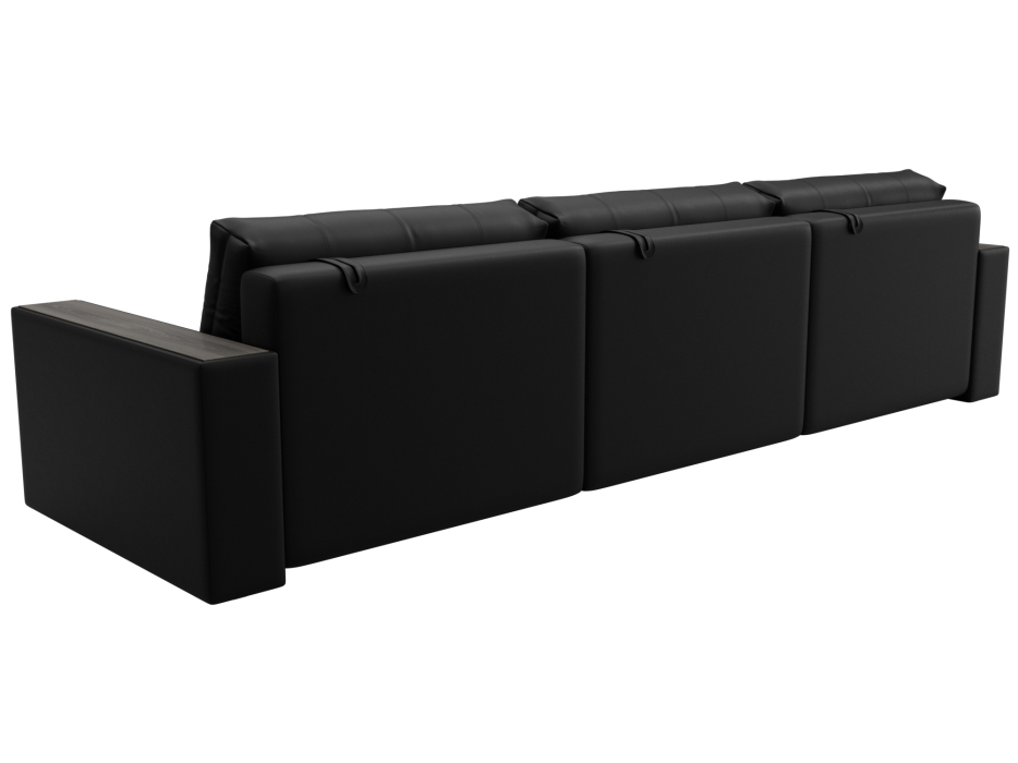 Дизайнерские диваны для гостиной, Диван прямой с декором Лига-049 НПБ Лонг, экокожа GRIFON