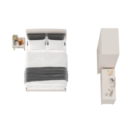 Кровать двуспальная 1400 Афина с комодом и двухдверным шкафом Афина