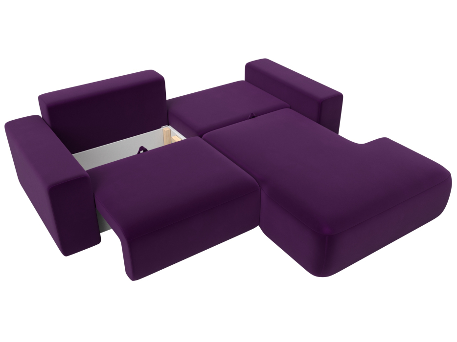 Диваны угловые в гостиную, Диван угловой Лига-036 Классик правый угол, микровельвет