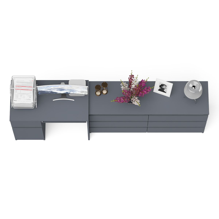 Компьютерные столы, Комод 6-ть ящиков Мори 1380 и стол компьютерный МС-1 дверка и ящик слева