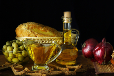 Интерьерная панель из стекла 1000*600*6 мм MGF16_натюрморт