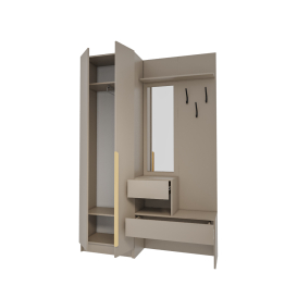 Прихожая Голд Бостон вешалка В1 с шкафом  600