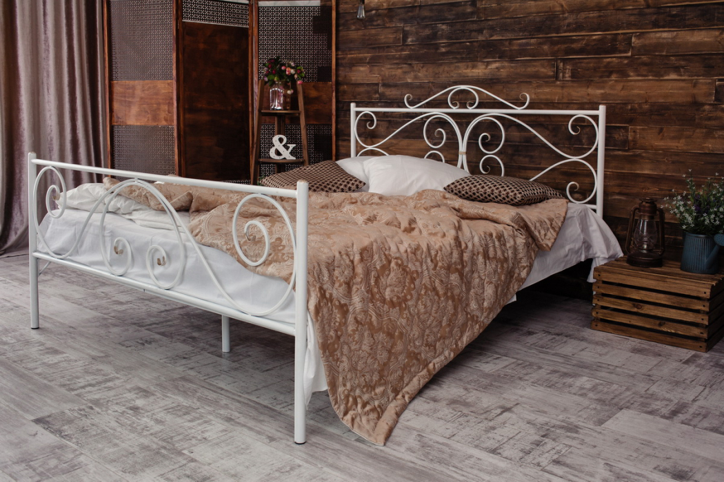 Кованые кровати, Кованая кровать Валенсия 1.4 с двумя спинками