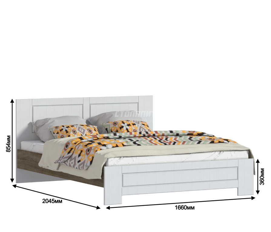 Кровать 1600 Илона (Прованс) СБ-2673/1