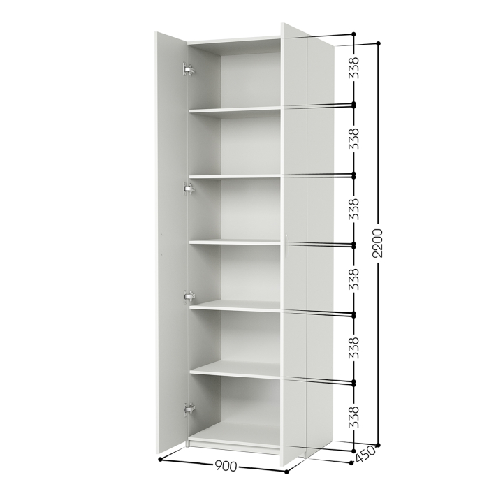 Для одежды, Шкаф с полками ШСП-2 90х45