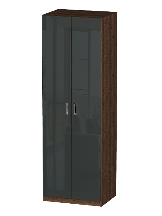 Шкафы двухстворчатые, Распашной шкаф Лайф с полками 80*60*240 Дуб экспрессив