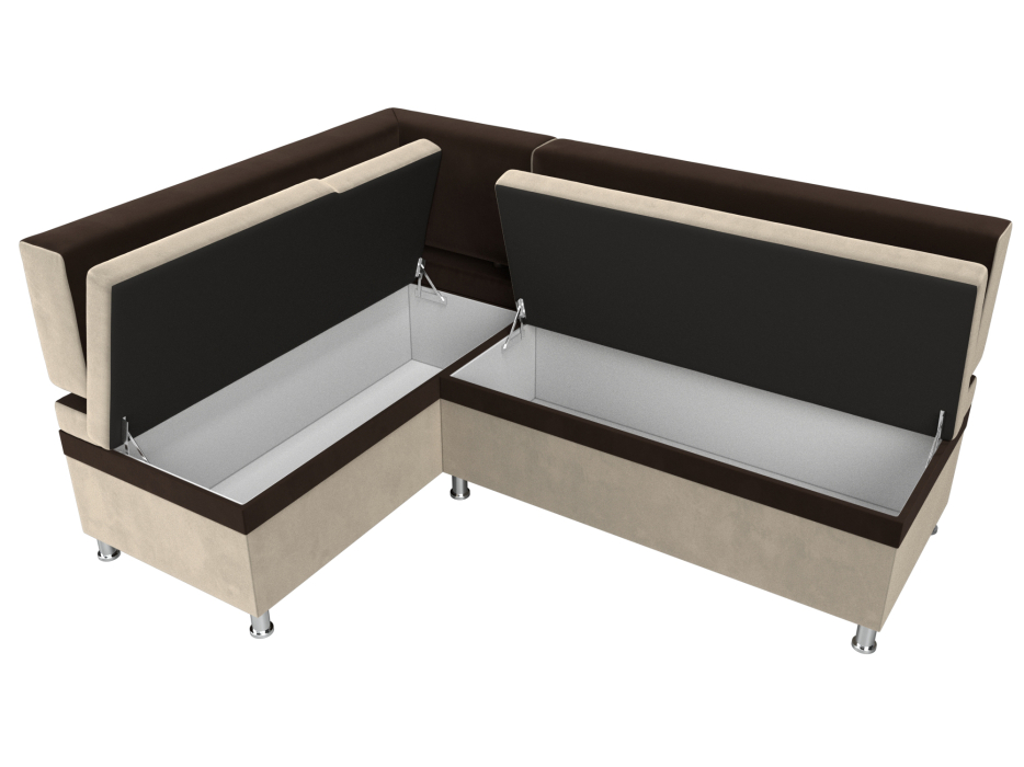 Кухонные уголки, Кухонный уголок Стайл левый угол, микровельвет